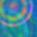Abstract colorful background with blurry circles. Circles of different sizes are randomly arranged. Illustration.